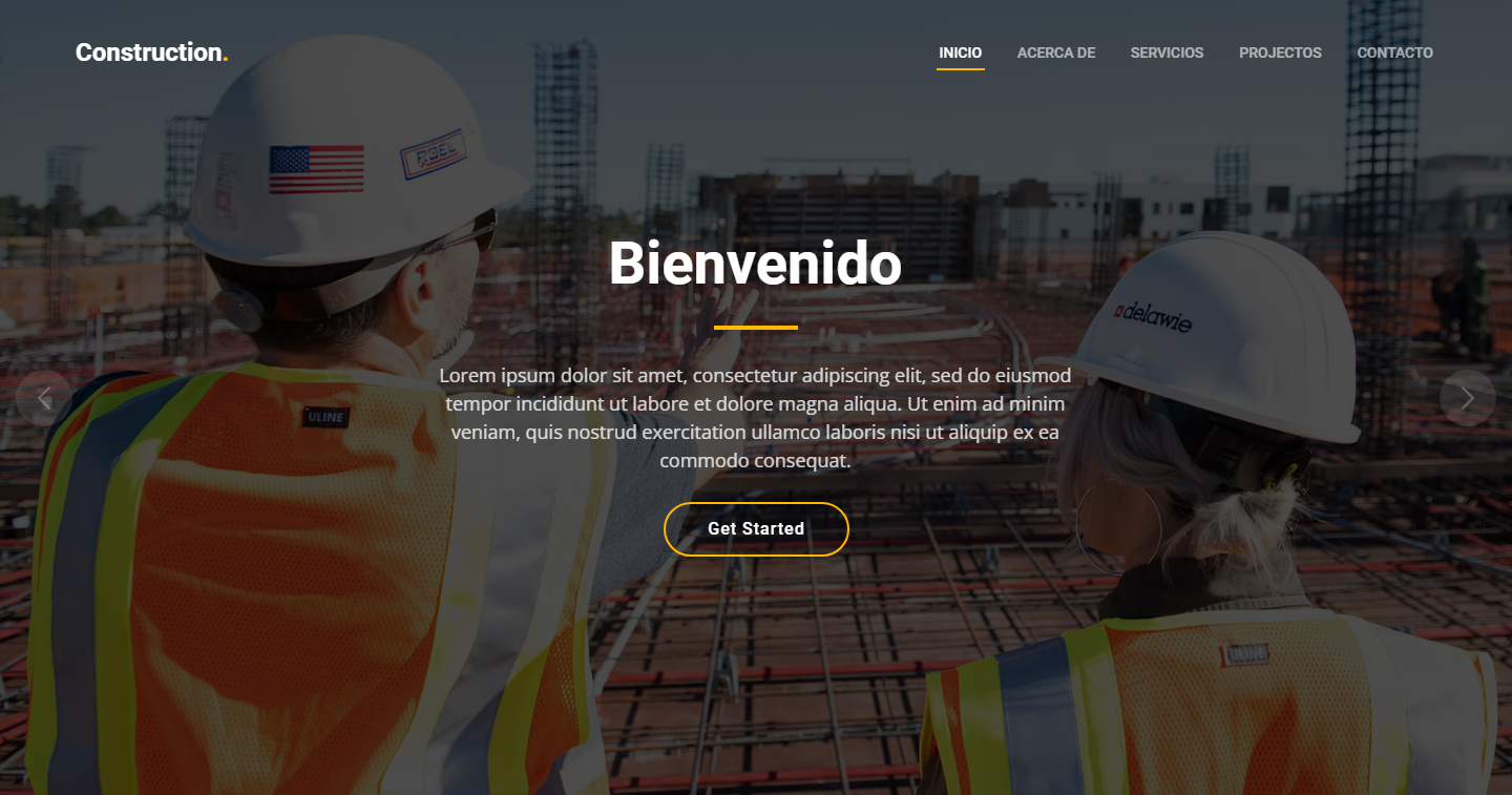 Sitio web Construcción