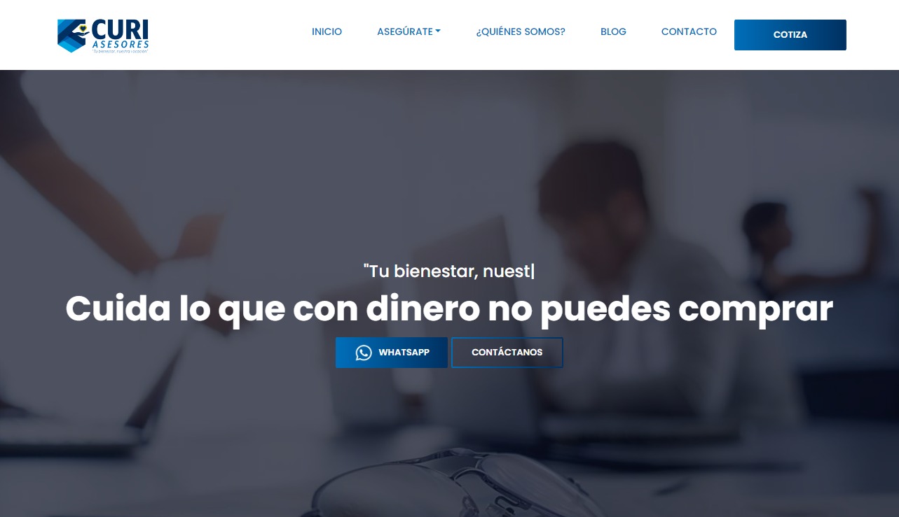 Sitio web Curi Asesores