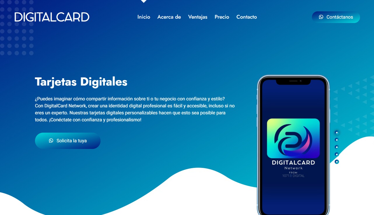 Sitio web Digital Card Network