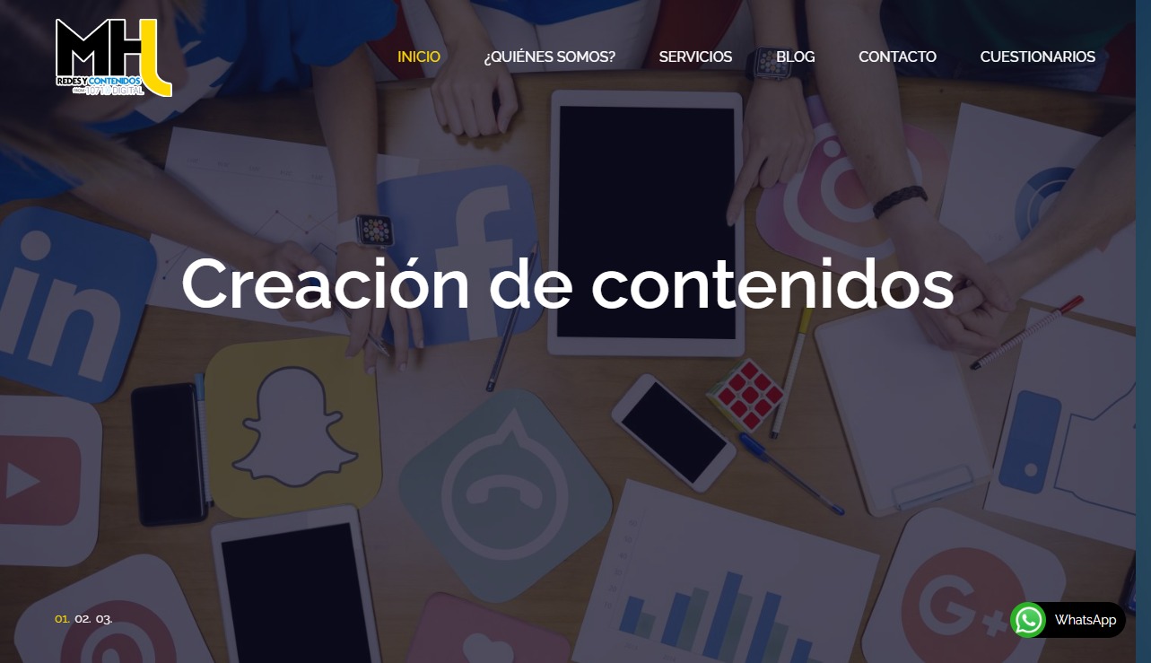 Sitio web MHJ Publicidad