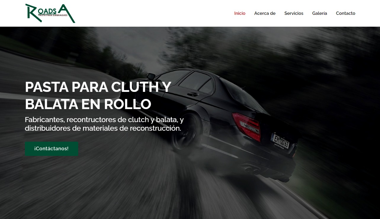 Sitio web Roadsa | Pasta para Embragues